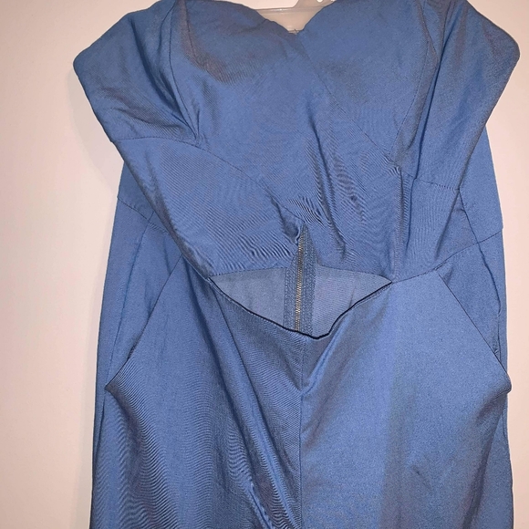 Fashion Nova “Denim” Strapless Jumpsuit Medium - Picture 5 of 5